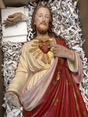 Packin Process Life Size Sacred Heart Statue
