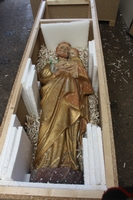 Packing Pair Of Statues With Pedestals For Santa Marinella Italy 2015