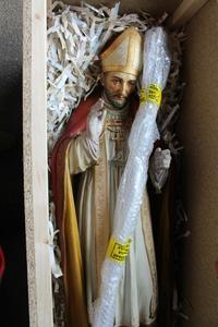 Packing Statue Of  St. Alphonsus  For Ontario Canada 2015. en Terra-Cotta polychrome, Belgium 19th century