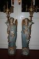 Angels en plaster polychrome, France 19th century