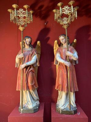 Angels en plaster polychrome / Brass / Bronze / Gilt, France 19th century ( anno 1880 )