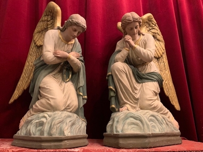 Angels en Composite Stone , Belgium 19th century