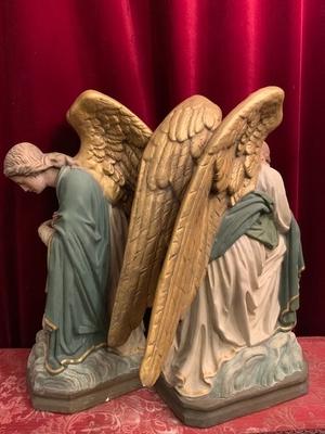 Angels en Composite Stone , Belgium 19th century