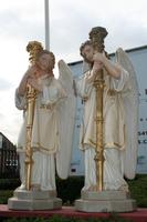 Angels en plaster polychrome, France 19th century