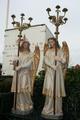 Angels en Terra-Cotta polychrome, france 19th century