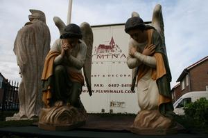 Angels en PLASTER POLYCHROME, Belgium 19th century