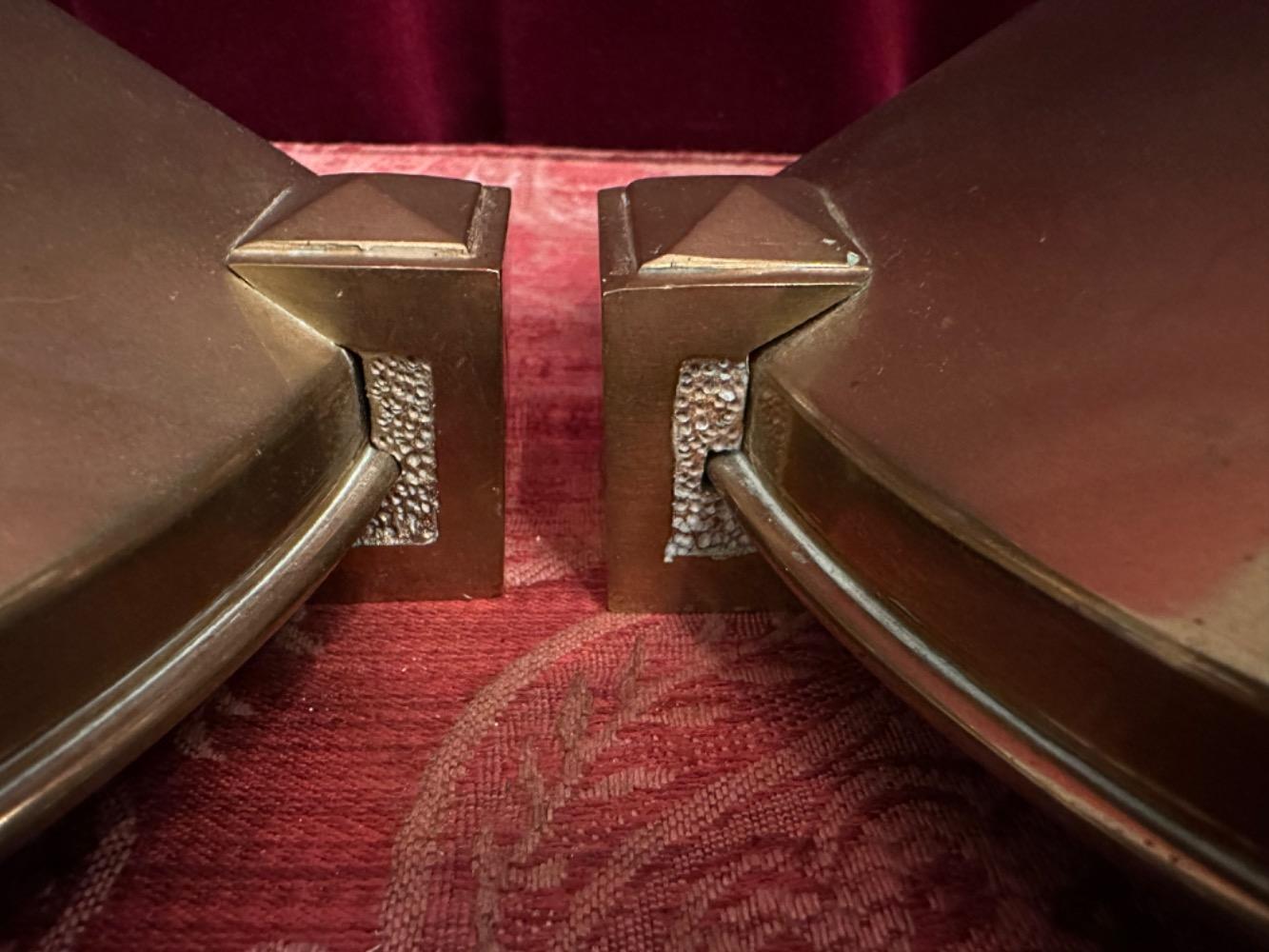 Pair art - deco Candle Holders Measures Without Pin