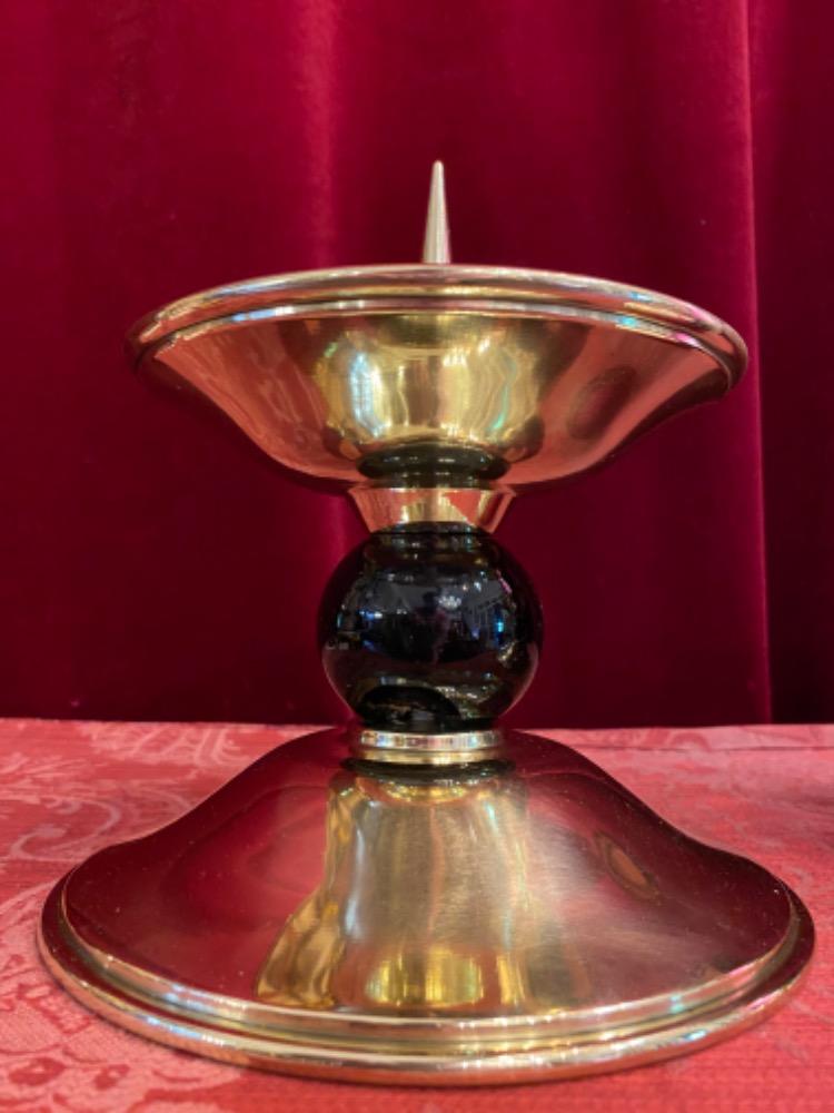 Pair art - deco Candle Holders Measures Without Pin