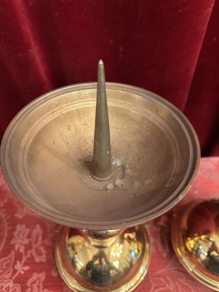 Pair art - deco Candle Holders Measures Without Pin