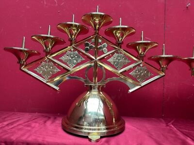 Pair art - deco Candle Holders Measures Without Pin