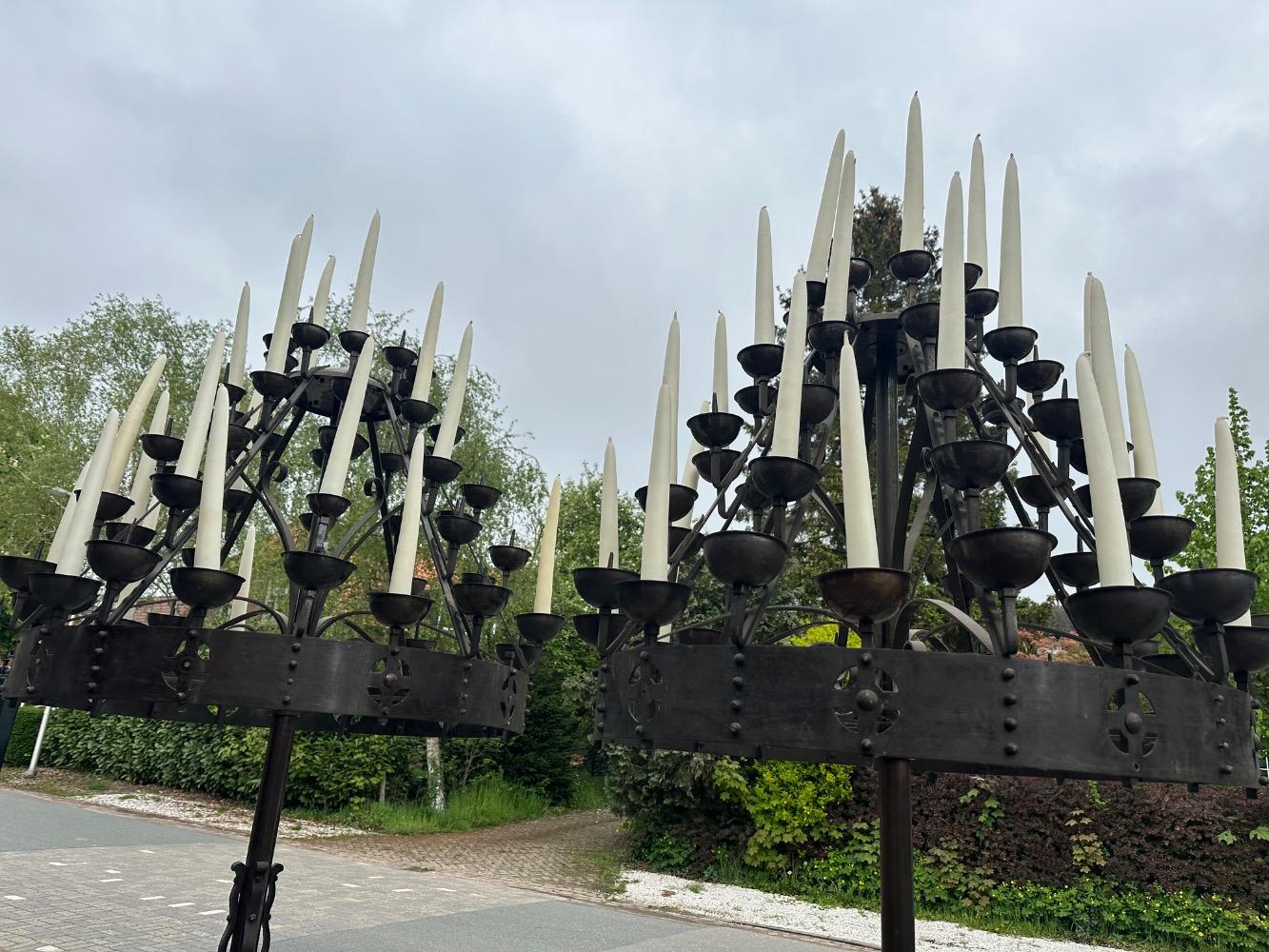 Pair art - deco Large Candle Holders By : Brom !