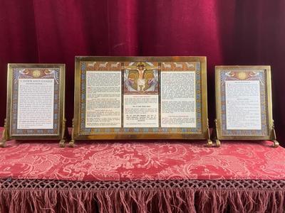 Two Pairs Of Matching Canon Boads Measurements : 1 X 42 W X 28 H Cm. 2 X 18 W  X 25 H Cm.  style ART - DECO en Brass / Bronze / Glass, Belgium 20th century (Anno 1930)