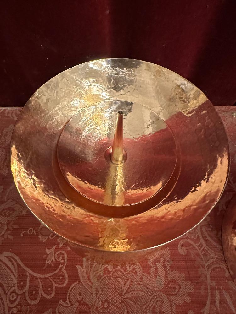 Pair Art Nouveau  Candle Holders Measures Without Pin