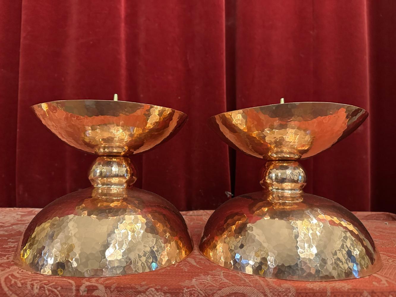 Pair Art Nouveau  Candle Holders Measures Without Pin