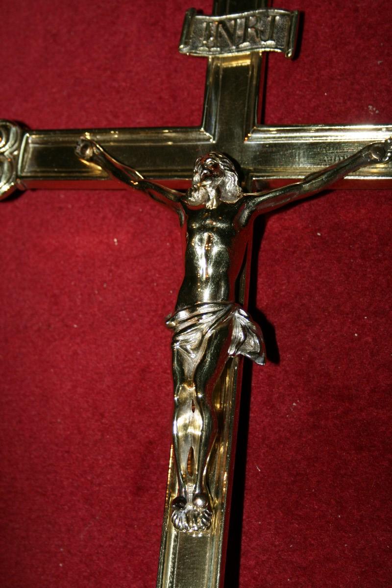 Pair Barok Identical Altar Crosses