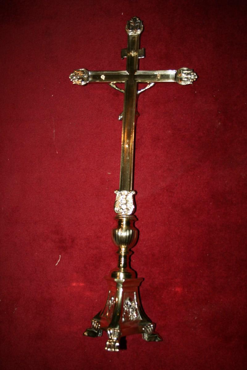 Pair Barok Identical Altar Crosses