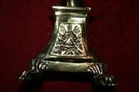 Identical Altar Crosses style Barok en BRASS, FRANCE 19 th century
