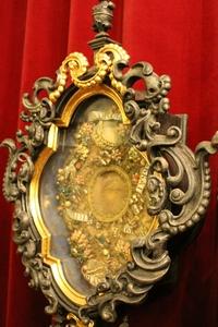 Exceptional And Very Rare Reliquaries style Baroque en wood polychrome, 18 th century