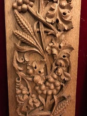 Hand Carved Panels style Baroque en hand-carved wood Oak, Dutch 19th century ( anno 1865 )