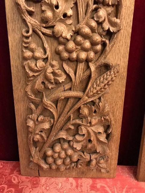 Pair Baroque Hand Carved Panels