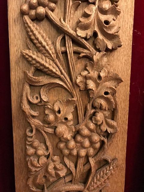 Pair Baroque Hand Carved Panels