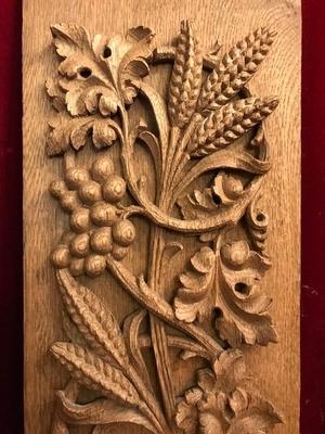 Hand Carved Panels style Baroque en hand-carved wood Oak, Dutch 19th century ( anno 1865 )