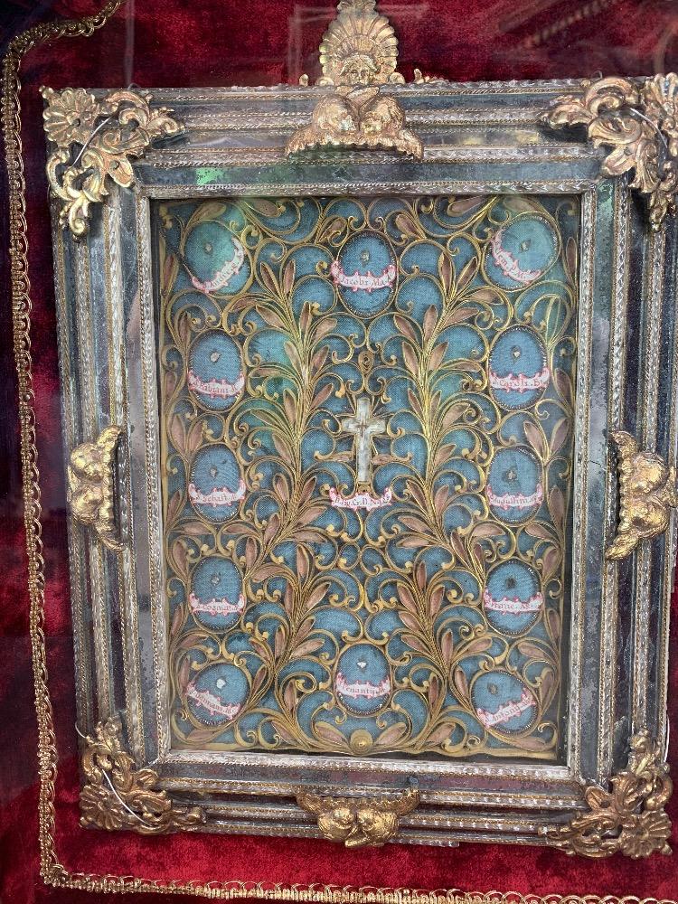Pair  Baroque Important Matching Reliquaries Multiple Relics, Relics Of The True Cross Documents Most Probably Inside