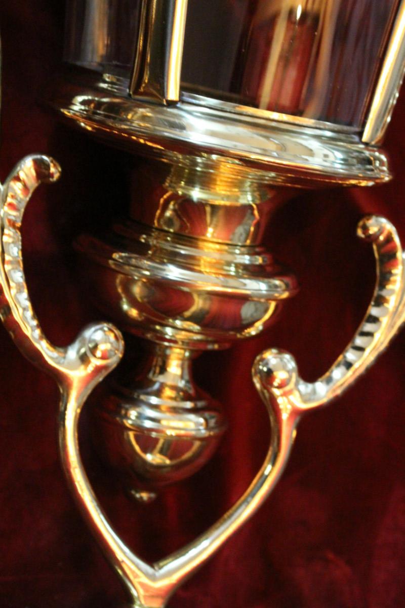 Pair  baroque Large Exceptional Baldachin-Lanterns.