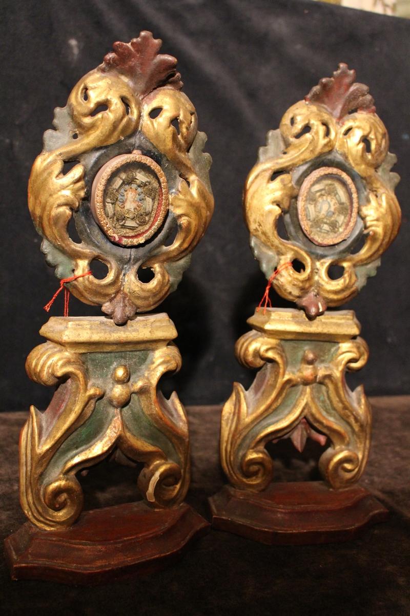 Pair baroque Reliquaries
