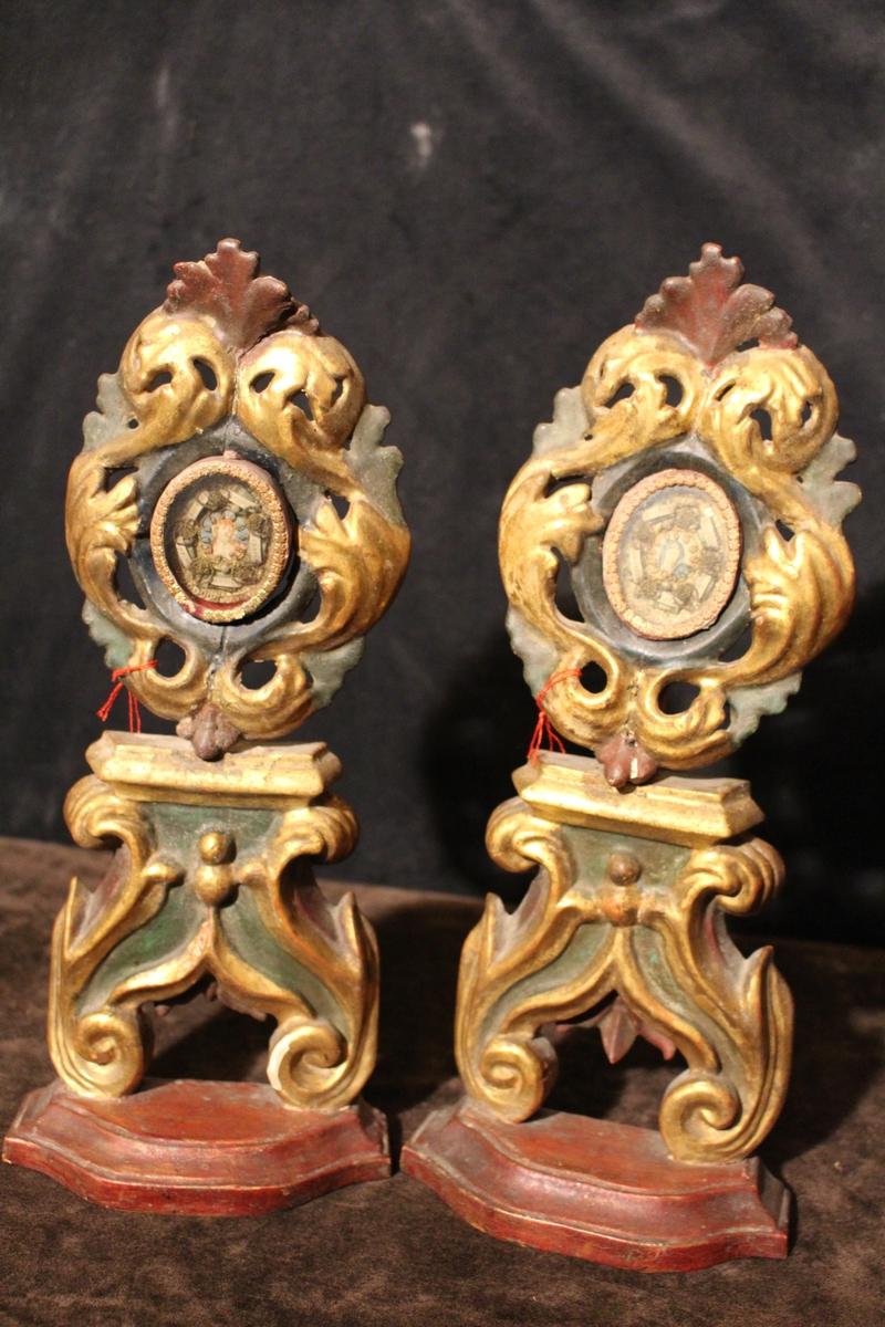 Pair baroque Reliquaries