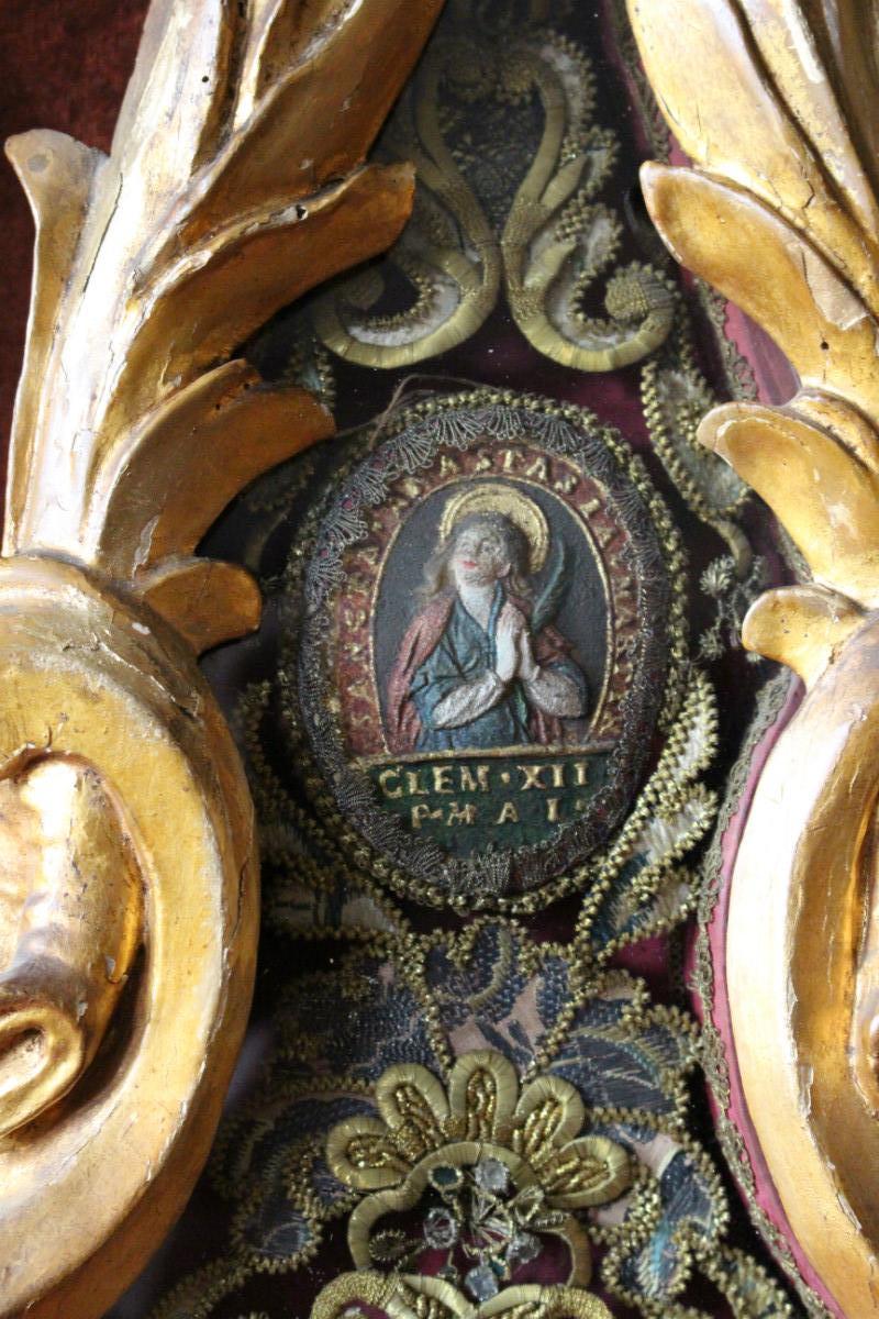 Pair Baroque - Rococo Matching Reliquaries  Museum - Worthy  Altar - Pieces