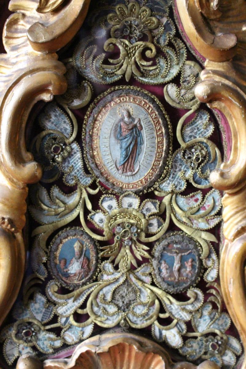 Pair Baroque - Rococo Matching Reliquaries  Museum - Worthy  Altar - Pieces