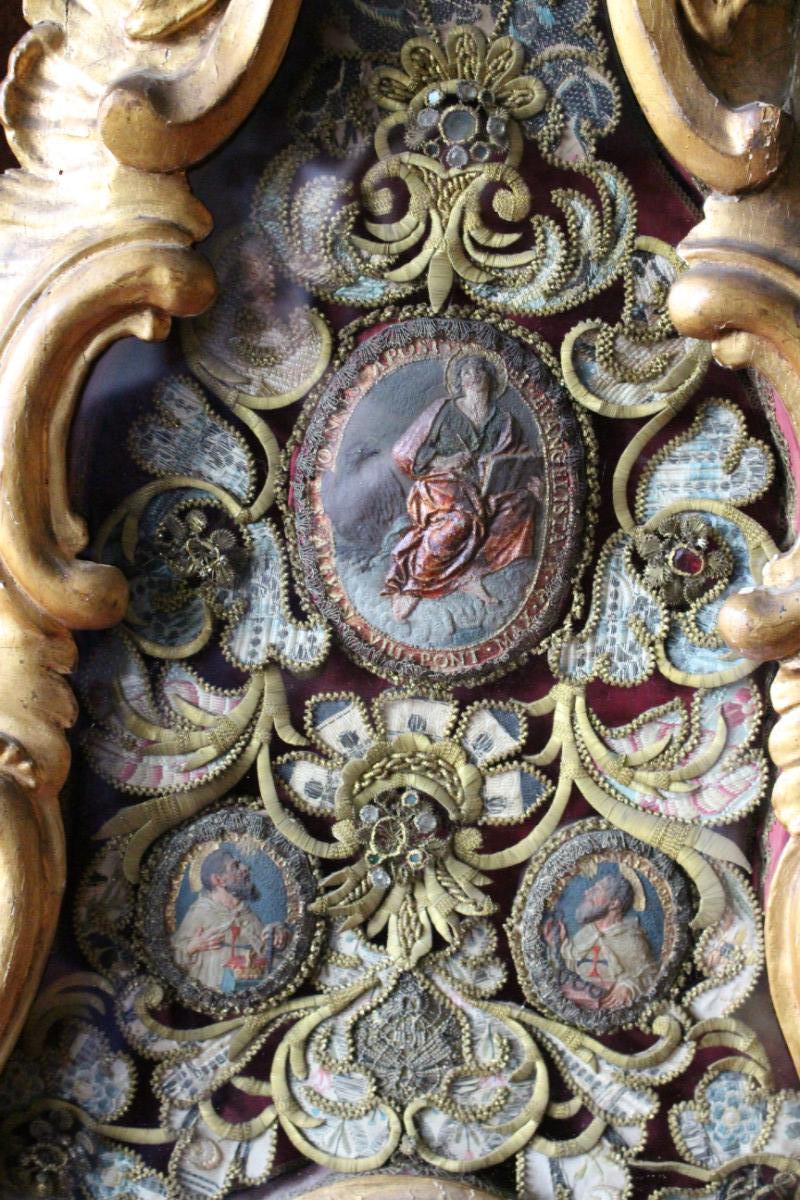 Pair Baroque - Rococo Matching Reliquaries  Museum - Worthy  Altar - Pieces