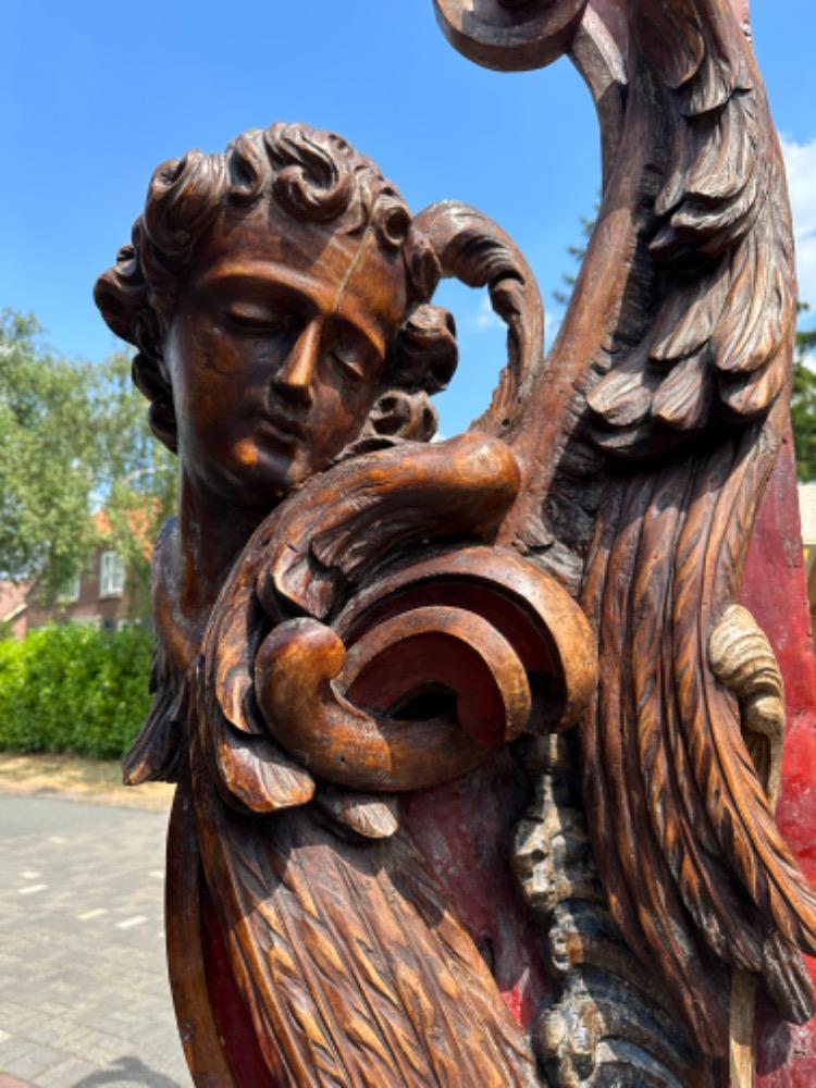 Pair Baroque - Style Angel Head Architectoral Ornaments