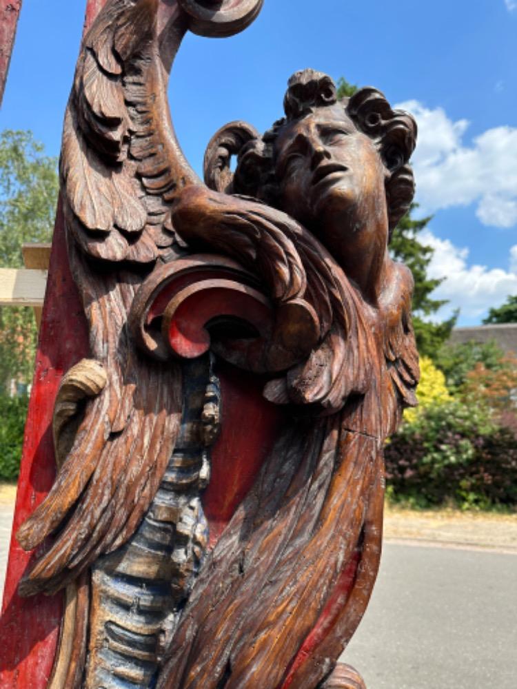 Pair Baroque - Style Angel Head Architectoral Ornaments