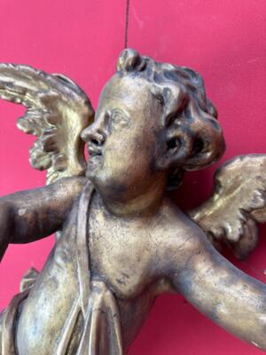 Angels  style Baroque - Style en Wood Polychrome / Gilt, Flemish Belgium 18 th century