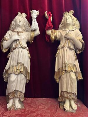 Pair  Baroque - Style Angels