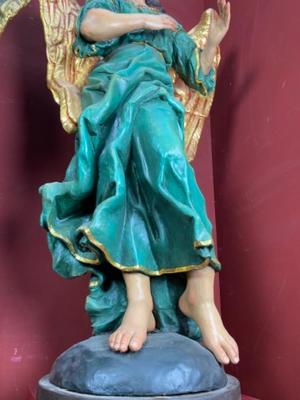 Angels High Price Range style Baroque - Style en Hand - Carved Wood Polychrome, Italy  17 th century ( Anno 1685 )