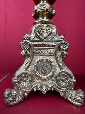 Candle Holders Measures Without Pin style Baroque - Style en Bronze, France 19 th century ( Anno 1875 )