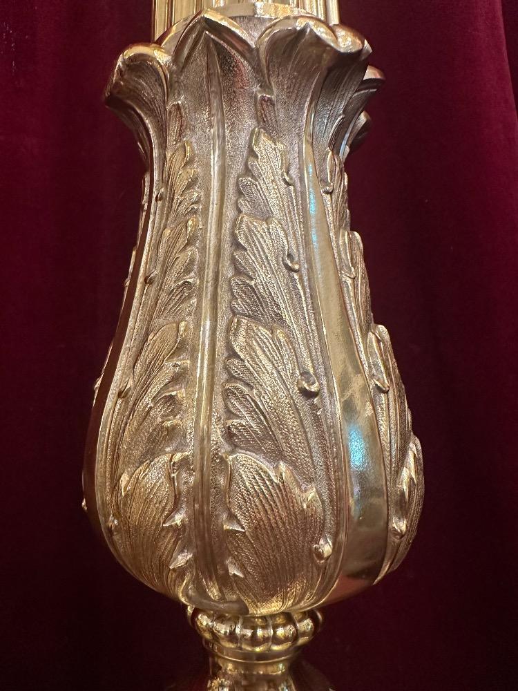 Pair Baroque - Style Candle Holders Measures Without Pin
