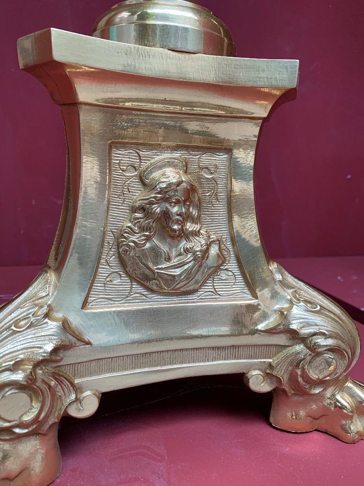 Pair BAROQUE-STYLE Candle Sticks Measures Without Pin