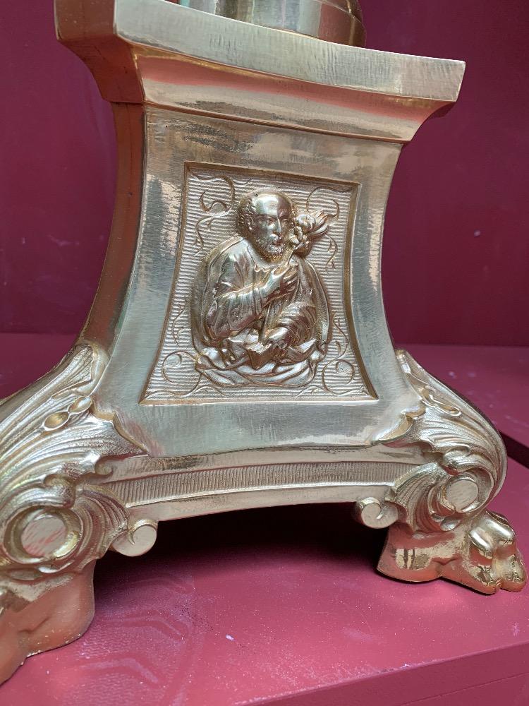 Pair BAROQUE-STYLE Candle Sticks Measures Without Pin