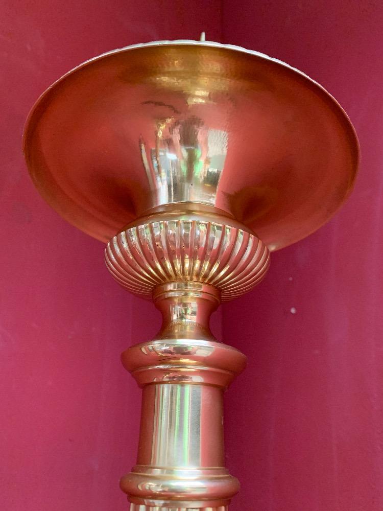 Pair BAROQUE-STYLE Candle Sticks Measures Without Pin