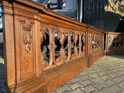 Communion Rails  style Baroque - Style en Oak wood, Belgium  19 th century Anno 1800