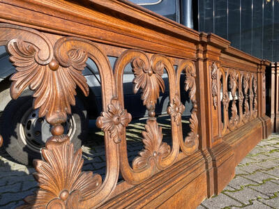 Communion Rails  style Baroque - Style en Oak wood, Belgium  19 th century Anno 1800