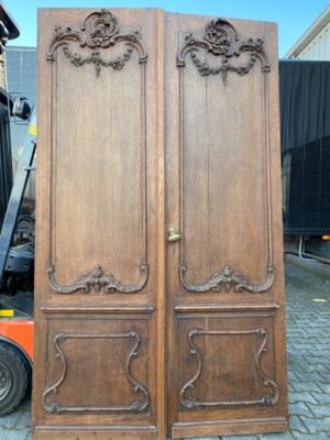 Entrance Doors  style Baroque - Style en Oak wood, Dutch 19 th century