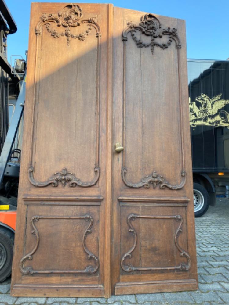 Pair  Baroque - Style Entrance Doors