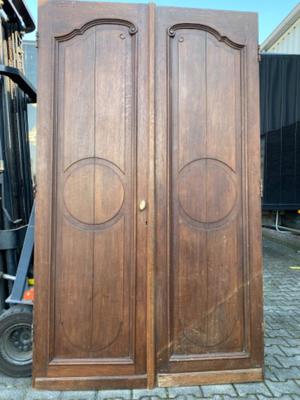 Entrance Doors  style Baroque - Style en Oak wood, Dutch 19 th century