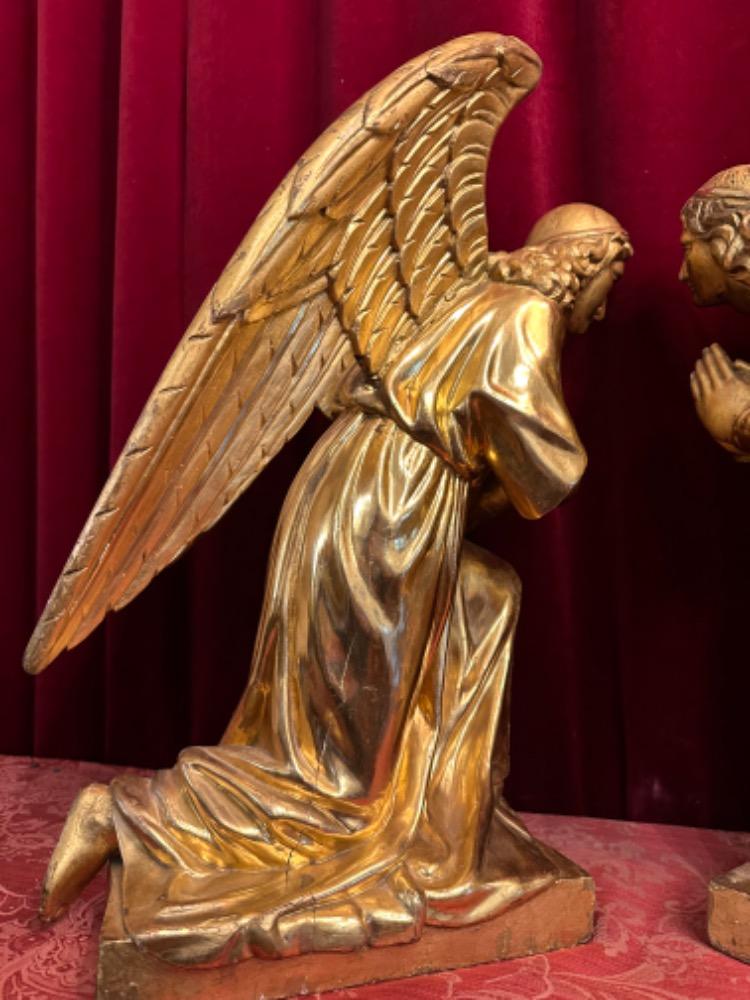 Pair Baroque - Style Kneeling Angels