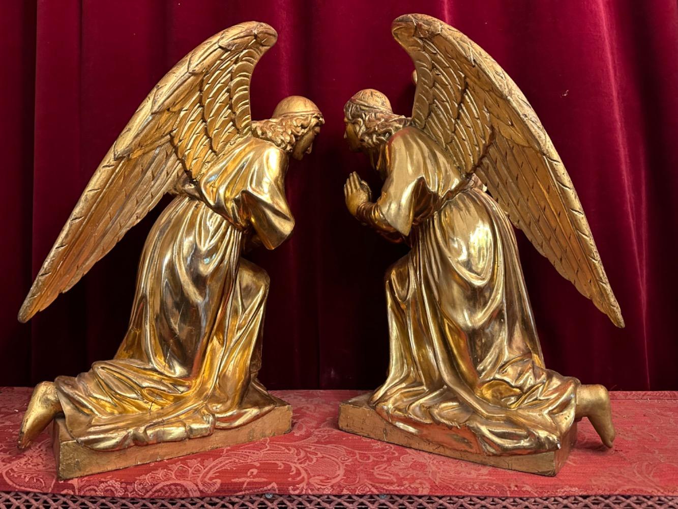 Pair Baroque - Style Kneeling Angels